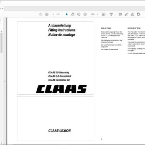 CLaas Combine LEXION CLAAS LEXION CLAAS 3-D Control Unit Fitting lnstructions Manual_DE_EN_FR - PDF DOWNLOAD