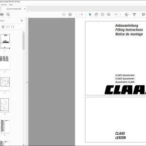 CLaas Combine LEXION CLAAS Quantimeter Fitting lnstructions Manual_DE_EN_FR - PDF DOWNLOAD