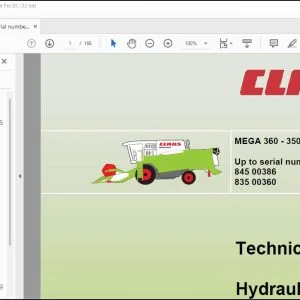 CLaas Combine MEGA 360 - 350 Hydraulic Technical Systems Manual - PDF DOWNLOAD