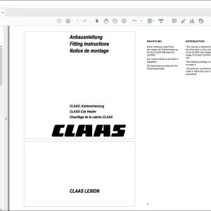 CLaas LEXION CLAAS СаЬ Heater Fitting lnstructions Manual_DE_EN_FR - PDF DOWNLOAD