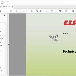 CLaas Mower DISCO Technical Systems Manual- PDF DOWNLOAD