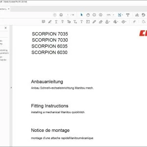 CLaas Telehandlers SCORPION 7035 7030 6035  6030 installing a mechanical Manitou quickhitch Fitting lnstructions Manual_DE_EN_FR_ES_IT_ - PDF DOWNLOAD