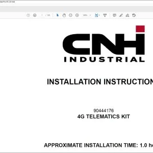 CNH 4G Telematics Kit CX17C E17C Excavator Installation Instructions Manual 90445311 - PDF DOWNLOAD
