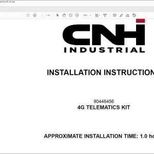 CNH 4G Telematics Kit CX18C E18C Excavator Installation Instructions Manual 90446478 - PDF DOWNLOAD
