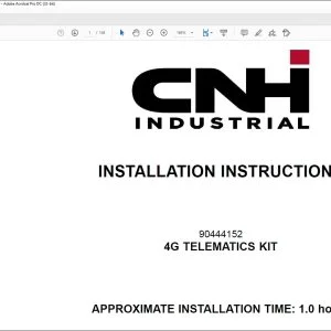 CNH 4G Telematics Kit CX19C, E19C Cab and Canopy versions Installation Instructions Manual 90445206 - PDF DOWNLOAD
