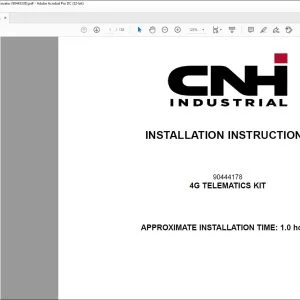 CNH 4G Telematics Kit CX26C, CX30C, E26C, E30C Mini Excavator Installation Instructions Manual 90445339 - PDF DOWNLOAD