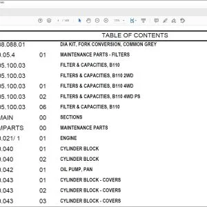 CNH B110-NR Backhoe Loader Parts Catalog Manual - PDF DOWNLOAD