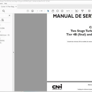 CNH Cursor 13 Two Stage Turbocharger Tier 4B (final) & Stage IV Motor Manual de Servicio 47870007 - PDF DOWNLOAD