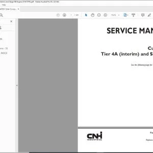 CNH Cursor® 10 Tier 4A (interim) & Stage IIIB Engine Service Manual 51421979 - PDF DOWNLOAD