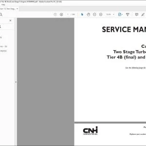 CNH Cursor® 13 Two Stage Turbocharger Tier 4B (final) & Stage IV Engine Service Manual 47869999 - PDF