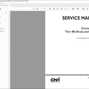 CNH Cursor® 16 SST Tier 4B (final) & Stage IV Engine Service Manual 47609713 - PDF DOWNLOAD