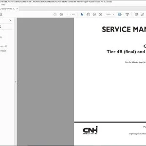 CNH Cursor® 9 Tier 4B (final) & Stage IV Engine Service Manual 48076851 - PDF DOWNLOAD