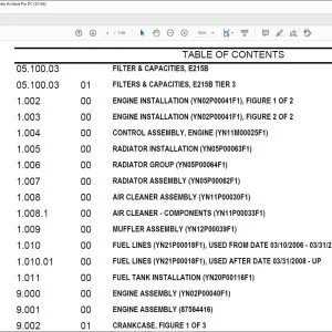 CNH E215B Crawler Excavator Tier 3 NA Parts Catalog Manual - PDF DOWNLOAD