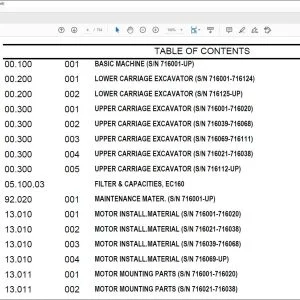 CNH EC160 Crawler Excavator Parts Catalog Manual - PDF DOWNLOAD