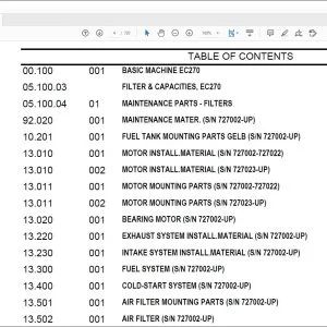 CNH EC270 Crawler Excavator Parts Catalog Manual - PDF DOWNLOAD