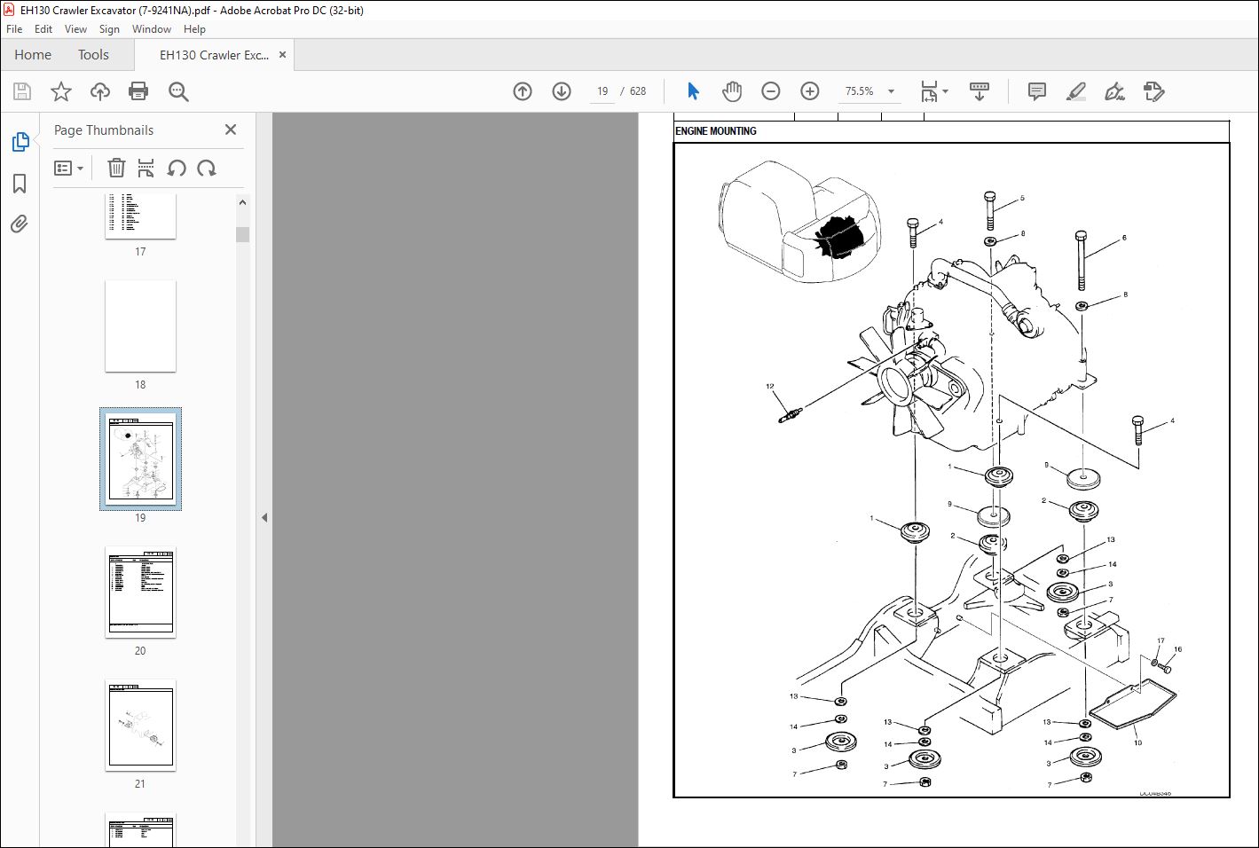 CNH EH130 Crawler Excavator Parts Catalog Manual - PDF DOWNLOAD ...