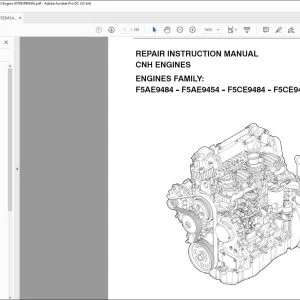CNH F5AE9484 F5AE9454 F5CE9484 F5CE9454 F5CE5454 Engines Repair Instruction Manual 87693890 - PDF DOWNLOAD