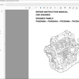CNH F5AE9484 F5AE9454 F5CE9484 F5CE9454 F5CE5454 Engines Repair Instruction Manual 87736548A - PDF DOWNLOAD
