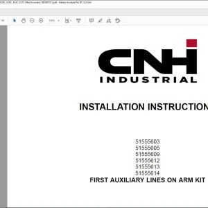 CNH First Auxiliary Lines on Arm Kit CX26C CX30C CX33C CX37C E26C E30C E33C E37C Mini Excavator Installation Instructions Manual 90389721 - PDF DOWNLOAD