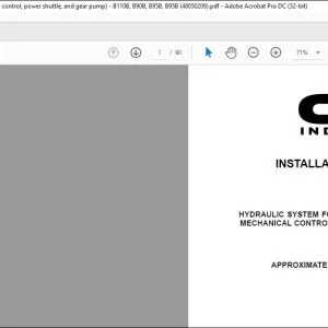 CNH Hydraulic system kit for 4x1 bucket (for machines with mechanical control power shuttle & gear pump) B110B B90B B95B B95B Installation Instructions Manual 48050209 - PDF DOWNLOAD