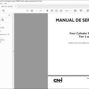 CNH NEF Four Cylinder Mechanical Tier 2 & Stage II Motor Manual De Servicio 47899771 - PDF DOWNLOAD
