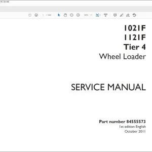 Case 1021F 1121F Tier 4 Wheel Loader Service Manual 84555573 - PDF DOWNLOAD