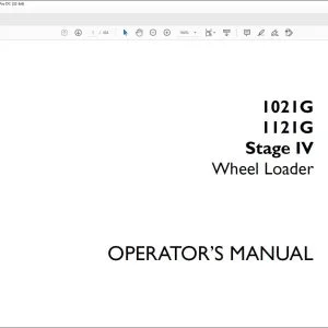 Case 1021G 1121G Stage IV Wheel Loader Operator's Manual 51576098 - PDF DOWNLOAD