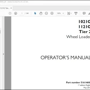 Case 1021G 1121G Tier 2 Wheel Loader Operator's Manual 51614686 - PDF DOWNLOAD