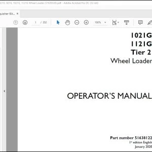 Case 1021G 1121G Tier 2 Wheel Loader Operator's Manual 51638122 - PDF DOWNLOAD