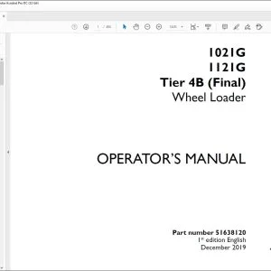 Case 1021G 1121G Tier 4B (Final) Wheel Loader Operator's Manual 51638120 - PDF DOWNLOAD