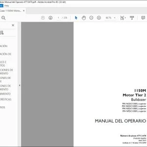 Case 1150M Motor Tier 2 Bulldozer Manual del Operario 47713470 - PDF DOWNLOAD