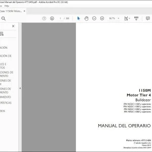 Case 1150M Motor Tier 4 Bulldozer Manual del Operario 47713450 - PDF DOWNLOAD