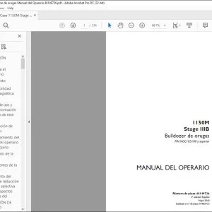 Case 1150M Stage IIIB Bulldozer de orugas Manual del Operario 48149736 - PDF DOWNLOAD