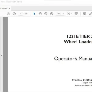 Case 1221E TIER 3 Wheel Loader Operator's Manual 84285563 - PDF DOWNLOAD