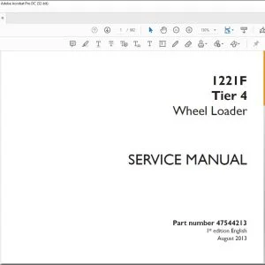Case 1221F Tier 4 Wheel Loader Service Manual 47544213 - PDF DOWNLOAD