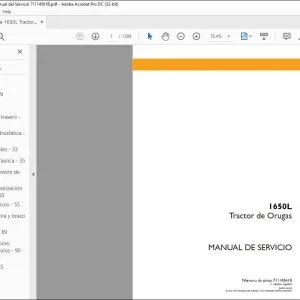Case 1650L Tractor de Orugas Manual del Servicio 71114561B - PDF DOWNLOAD