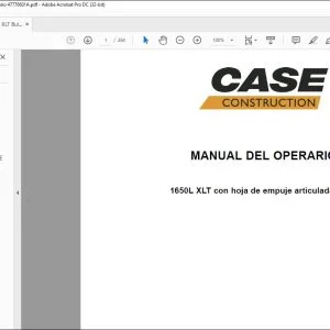 Case 1650L XLT Bulldozer Manual del Operario 47776601A - PDF DOWNLOAD