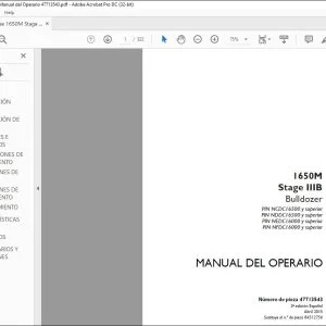 Case 1650M Stage IIIB Bulldozer Manual del Operario 47713543 - PDF DOWNLOAD