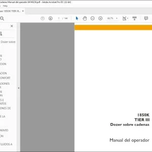 Case 1850K TIER III Dozer sobre cadenas Manual del operador 84149239 - PDF DOWNLOAD