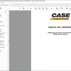 Case 2050 Hoja de empuje articulada (PAT) 2050M Hoja de empuje Manual del Operario 47726200A - PDF DOWNLOAD