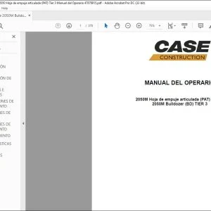 Case 2050M Bulldozer (BD) Tier 3 2050 Hoja de empuje articulada (PAT) Tier 3 Manual del Operario 47879915 - PDF DOWNLOAD