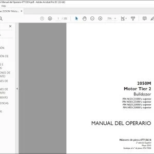 Case 2050M Motor Tier 2 Bulldozer Manual del Operario 47713614 - PDF DOWNLOAD
