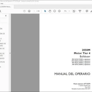Case 2050M Motor Tier 4 Bulldozer Manual del Operario 47713579 - PDF DOWNLOAD