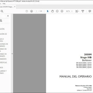 Case 2050M Stage IIIB Bulldozer Manual del Operario 47713596 - PDF DOWNLOAD
