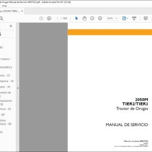 Case 2050M TIER2 TIER3 Tractor de Orugas Manual de Servicio 48037322 - PDF DOWNLOAD