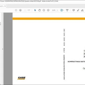 Case 21E Series 3 121E Series 3 221E Series 3 321E Series 3 KOMPAKTINIAI RATINIAI KRAUTUVAI Operatör el kitabi 84191540 - PDF DOWNLOAD