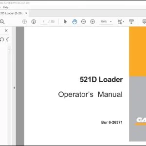 Case 521D Loader Operator's Manual 6-26371 - PDF DOWNLOAD