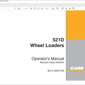Case 521D Wheel Loaders Operator's Manual 6-36651NA - PDF DOWNLOAD