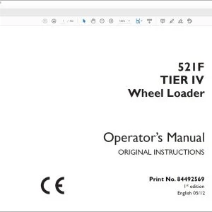 Case 521F Tier IV Wheel Loader Operator's Manual 84492569 - PDF DOWNLOAD