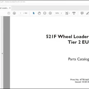 Case 521F Wheel Loader Tier 2 EU Parts Catalog Manual 47781663 - PDF DOWNLOAD